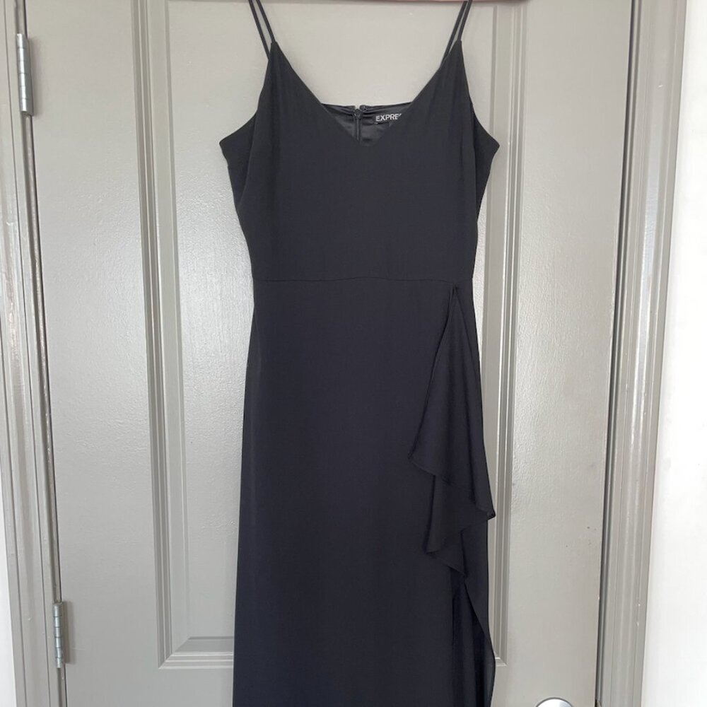 Express Maxi Dress Formal High Slit Black Size: 4